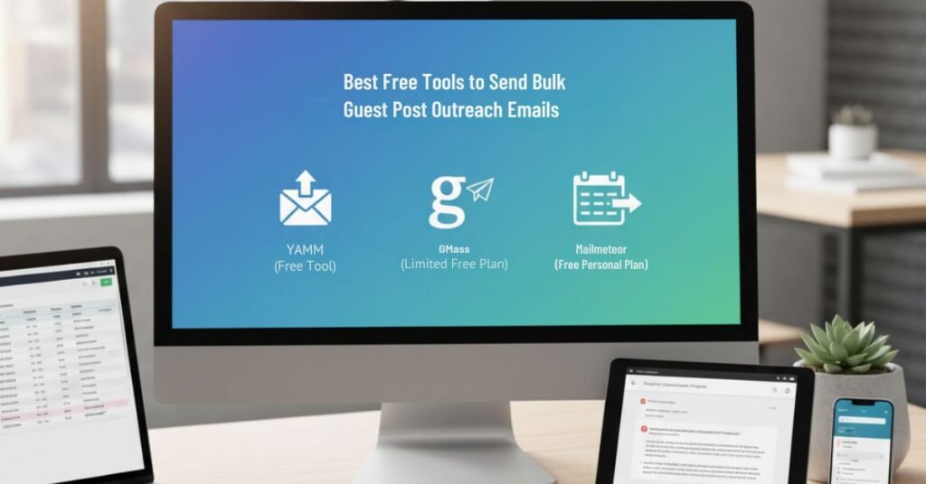 Best free tools to send bulk guest post outreach emails without spam