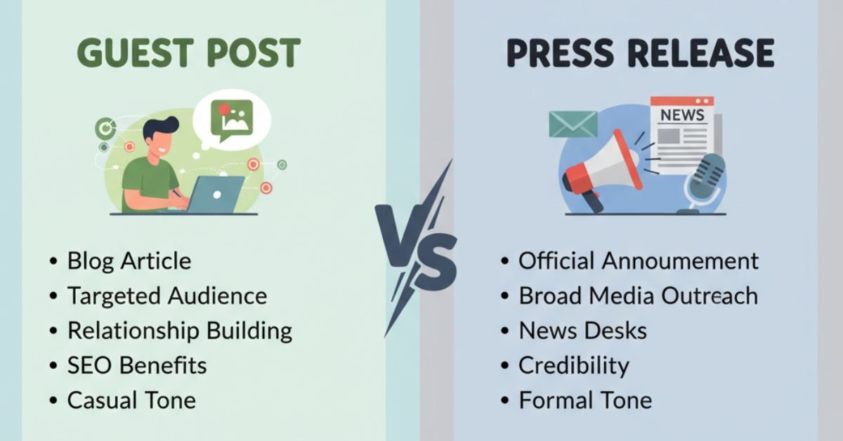 What Is the Difference Between Guest Post and Press Release?