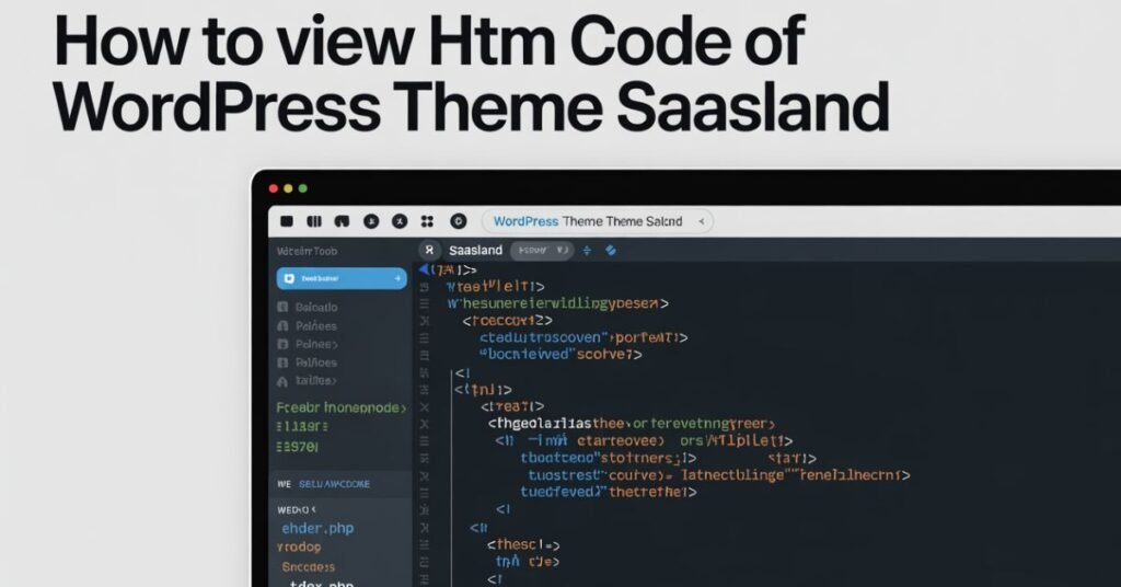 How to View HTML Code of WordPress Theme SaaSland