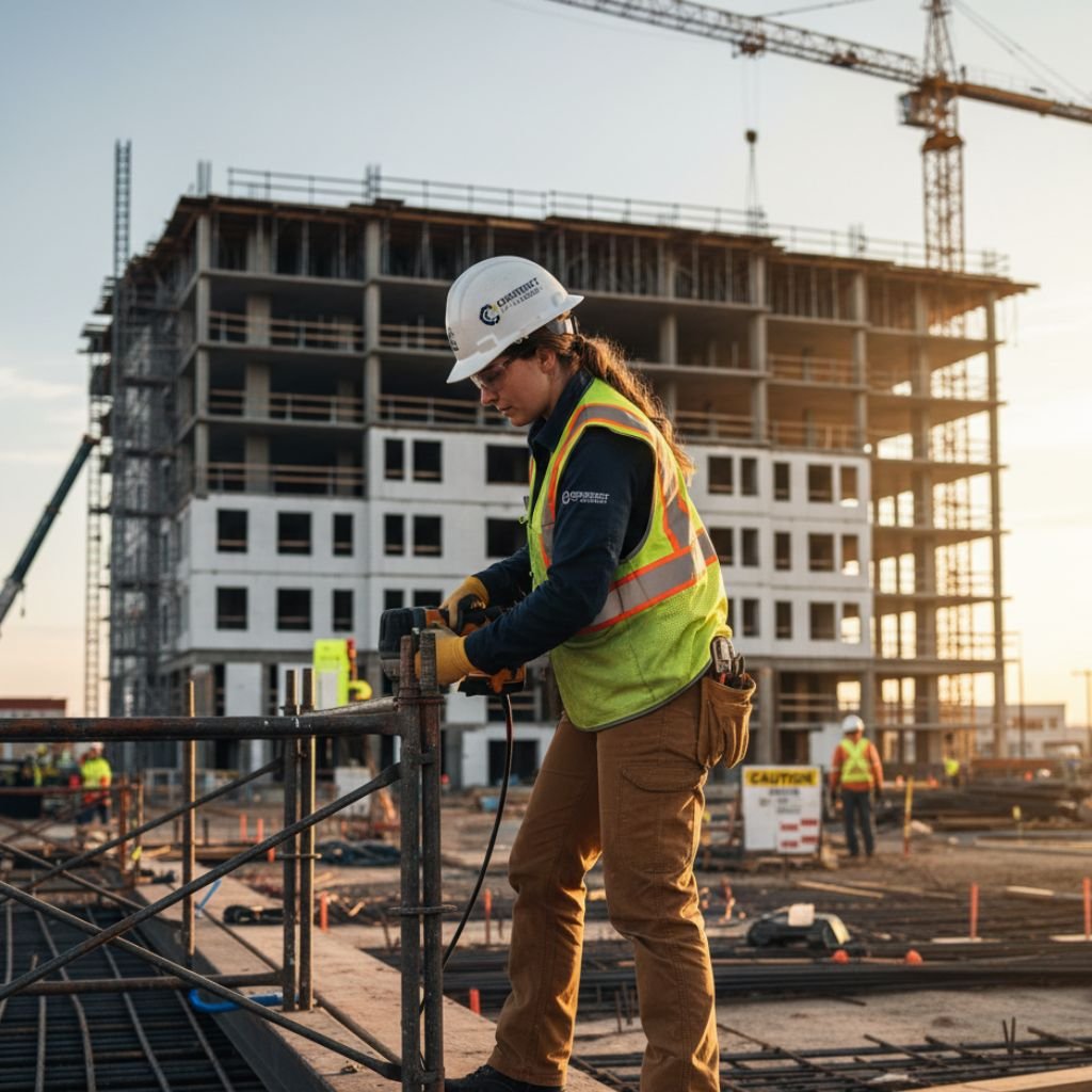 construction worker doing work company